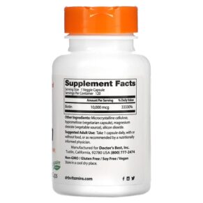 Thực phẩm bổ sung Doctor's Best Biotin 10.000 mcg 120 Veggie Caps 753950003736