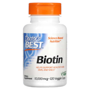Thực phẩm chức năng Doctor's Best Biotin 10.000 mcg 120 Veggie Caps 753950003736