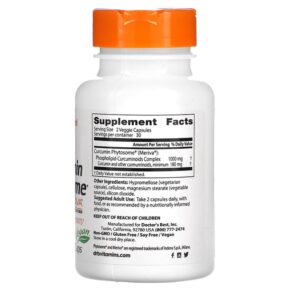 Thực phẩm bổ sung Doctor's Best Curcumin Phytosome with Meriva 500 mg 60 Veggie Caps 753950002258