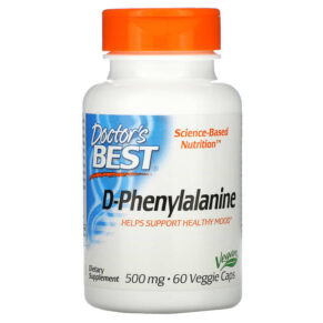 Thực phẩm chức năng Doctor's Best D-Phenylalanine 500 mg 60 Veggie Caps 753950001107