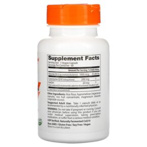 Thực phẩm bổ sung Doctor's Best Energy+ CoQ10 NADH & B12 60 Veggie Caps 753950005044