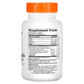 Thực phẩm bổ sung Doctor's Best Enhanced Krill Plus Omega3s with Superba 2 60 Softgels 753950002340