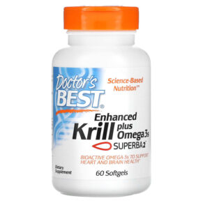 Thực phẩm chức năng Doctor's Best Enhanced Krill Plus Omega3s with Superba 2 60 Softgels 753950002340