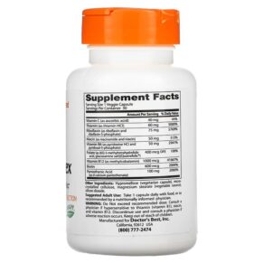 Thực phẩm bổ sung Doctor's Best Fully Active B Complex with Quatrefolic 30 Veggie Caps 753950002999