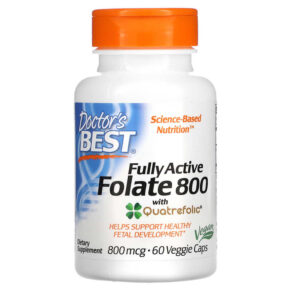 Thực phẩm chức năng Doctor's Best Fully Active Folate 800 with Quatrefolic 800 mcg 60 Veggie Caps 753950004580