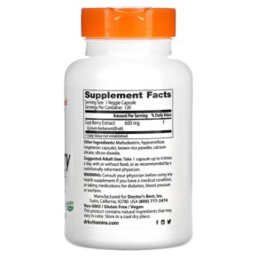 Thực phẩm bổ sung Doctor's Best Goji Berry Extract 600 mg 120 Veggie Caps 753950001534