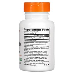 Thực phẩm bổ sung Doctor's Best Hesperidin Methyl Chalcone 500 mg 60 Veggie Caps 753950002876