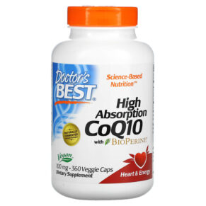 Thực phẩm chức năng Doctor's Best High Absorption CoQ10 with BioPerine 100 mg 360 Veggie Caps 753950004054