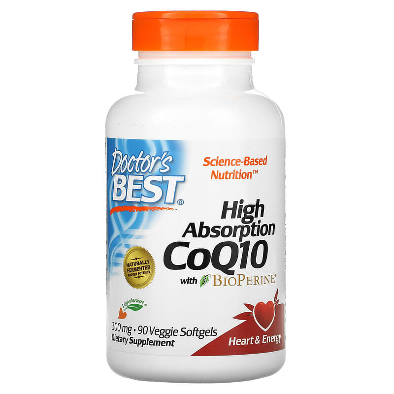 Doctor's Best High Absorption CoQ10 with BioPerine 300 mg 90 Veggie Softgels 8 Thực phẩm chức năng Doctor's Best High Absorption CoQ10 with BioPerine 300 mg 90 Veggie Softgels 753950005273