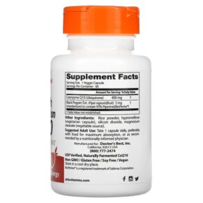 Thực phẩm bổ sung Doctor's Best High Absorption CoQ10 with BioPerine 400 mg 60 Veggie Caps 753950001572