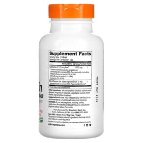 Thực phẩm bổ sung Doctor's Best High Absorption Curcumin 1.000 mg 120 Tablets 753950001954