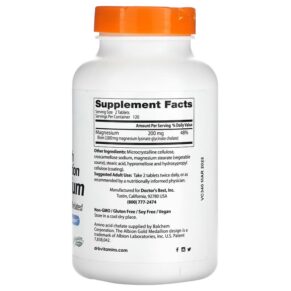 Thực phẩm bổ sung Doctor's Best High Absorption Magnesium 100 mg 240 Tablets 753950000872