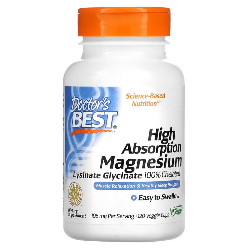 Doctor's Best High Absorption Magnesium 52.5 mg 120 Veggie Caps 8 Thực phẩm chức năng Doctor's Best High Absorption Magnesium 52.5 mg 120 Veggie Caps 753950005655