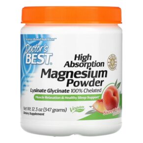 Thực phẩm chức năng Doctor's Best High Absorption Magnesium Powder Sweet Peach 12.3 oz (347 g) 753950005181