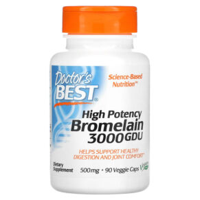 Thực phẩm chức năng Doctor's Best High Potency Bromelain 3000 GDU 500 mg 90 Veggie Caps 753950002159