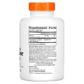 Thực phẩm bổ sung Doctor's Best High Potency Serrapeptase 120.000 SPU 270 Veggie Caps 753950003071