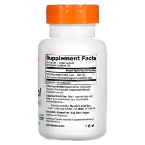Doctor's Best High Potency Trans-Resveratrol 600 600 mg 60 Veggie Caps 3 Thực phẩm bổ sung Doctor's Best High Potency Trans-Resveratrol 600 600 mg 60 Veggie Caps 753950004160
