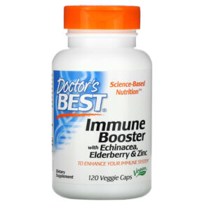 Thực phẩm chức năng Doctor's Best Immune Booster with Echinacea Elderberry & Zinc 120 Veggie Caps 753950005211