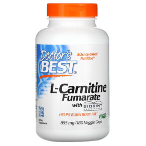 Thực phẩm chức năng Doctor's Best L-Carnitine Fumarate with Biosint Carnitines 855 mg 180 Veggie Caps 753950001541