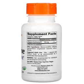 Thực phẩm bổ sung Doctor's Best L-Theanine with Suntheanine 150 mg 90 Veggie Caps 753950001978