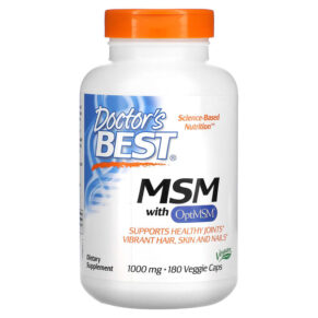 Thực phẩm chức năng Doctor's Best MSM with OptiMSM 1.000 mg 180 Veggie Caps 753950003316