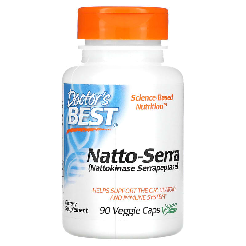 Doctor's Best Natto-Serra 90 Veggie Caps 8 Thực phẩm chức năng Doctor's Best Natto-Serra 90 Veggie Caps 753950002944