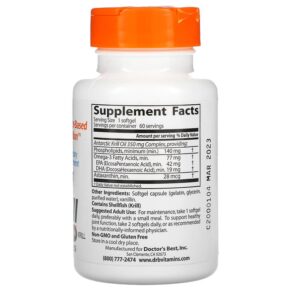 Thực phẩm bổ sung Doctor's Best Real Krill 350 mg 60 Softgel 753950002241