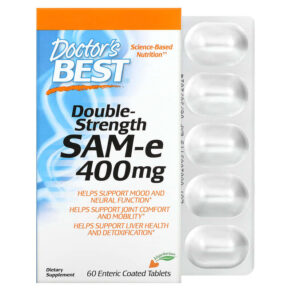 Thực phẩm chức năng Doctor's Best SAM-e Double Strength (Disulfate Tosylate) 400 mg 60 Enteric Coated Tablets 753950002524