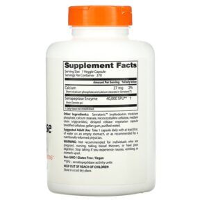 Thực phẩm bổ sung Doctor's Best Serrapeptase 270 Veggie Caps 753950001909