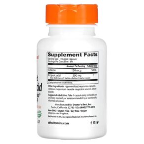 Thực phẩm bổ sung Doctor's Best Stabilized R-Lipoic Acid with BioEnhanced Na-RALA 200 mg 60 Veggie Caps 753950002784