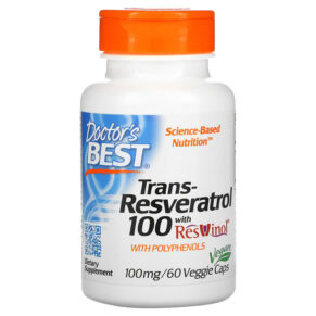 Thực phẩm chức năng Doctor's Best Trans-Resveratrol 100 with ResVinol 100 mg 60 Veggie Caps 753950001718