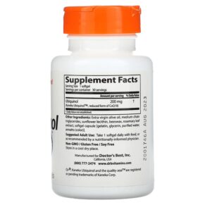Thực phẩm bổ sung Doctor's Best Ubiquinol with Kaneka 200 mg 30 Softgels 753950002746