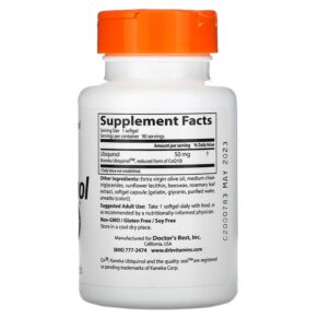 Thực phẩm bổ sung Doctor's Best Ubiquinol with Kaneka 50 mg 90 Softgels 753950001787
