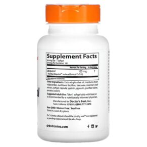 Thực phẩm bổ sung Doctor's Best Ubiquinol with Kaneka Q+ 100 mg 60 Softgels 753950002050