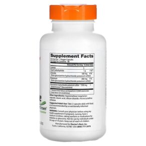 Thực phẩm bổ sung Doctor's Best Vegan Glucosamine with GreenGrown Glucosamine 750 mg 180 Veggie Capsules 753950004511