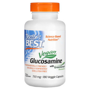 Thực phẩm chức năng Doctor's Best Vegan Glucosamine with GreenGrown Glucosamine 750 mg 180 Veggie Capsules 753950004511