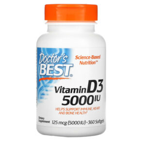 Thực phẩm chức năng Doctor's Best Vitamin D3 125 mcg (5.000 IU) 360 Softgels 753950002500