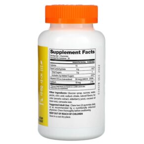 Thực phẩm bổ sung Doctor's Best Vitamin D3 Gummies Tropical Tango 25 mcg (1.000 IU) 60 Gummies 753950005433