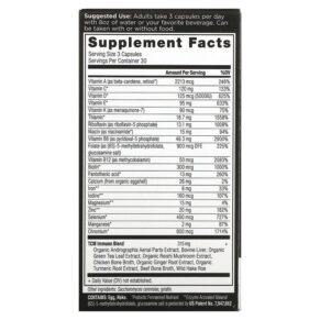 Thực phẩm bổ sung Dr. Axe / Ancient Nutrition Ancient Multi Immune 90 Capsules 816401023285