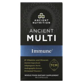 Thực phẩm chức năng Dr. Axe / Ancient Nutrition Ancient Multi Immune 90 Capsules 816401023285