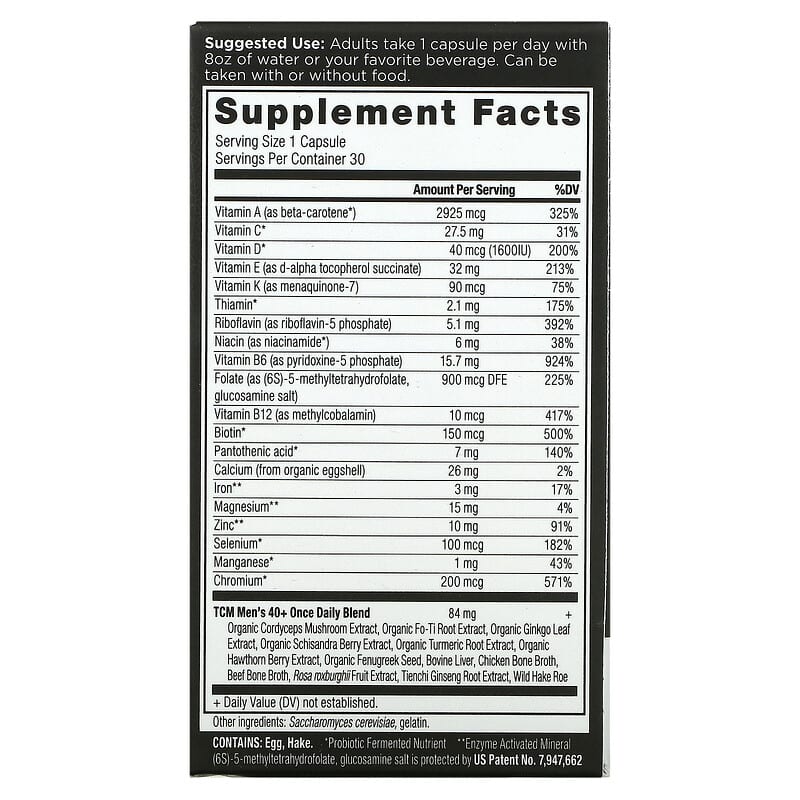 Dr. Axe / Ancient Nutrition Ancient Multi Men's 40+ Once Daily 30 Capsules 2 Thực phẩm bổ sung Dr. Axe / Ancient Nutrition Ancient Multi Men's 40+ Once Daily 30 Capsules 816401023704