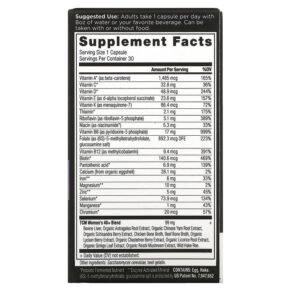 Thực phẩm bổ sung Dr. Axe / Ancient Nutrition Ancient Multi Women's 40+ Once Daily 30 Capsules 816401023711