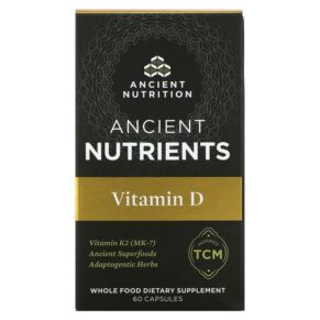 Thực phẩm chức năng Dr. Axe / Ancient Nutrition Ancient Nutrients Vitamin D 60 Capsules 816401023278