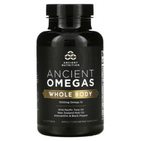 Thực phẩm chức năng Dr. Axe / Ancient Nutrition Ancient Omegas Whole Body 1.000 mg 90 Softgels 816401022110