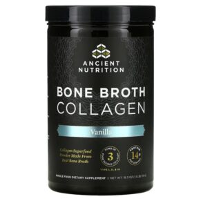 Thực phẩm chức năng Dr. Axe / Ancient Nutrition Bone Broth Collagen Vanilla 1.1 lbs (519 g) 816401020390