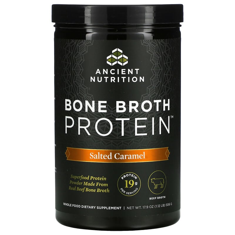 Dr. Axe / Ancient Nutrition Bone Broth Protein Salted Caramel 1.12 lb (506 g) 8 Thực phẩm chức năng Dr. Axe / Ancient Nutrition Bone Broth Protein Salted Caramel 1.12 lb (506 g) 816401022448