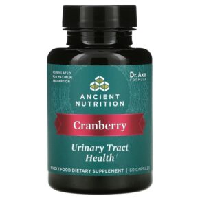 Thực phẩm chức năng Dr. Axe / Ancient Nutrition Cranberry Urinary Tract Health 60 Capsules 816401025593