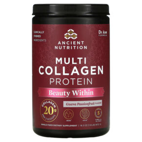 Thực phẩm chức năng Dr. Axe / Ancient Nutrition Multi Collagen Protein Beauty Within Guava Passionfruit 1.14 lb (517.5 g) 816401024657