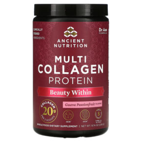 Thực phẩm chức năng Dr. Axe / Ancient Nutrition Multi Collagen Protein Beauty Within Guava Passionfruit 9.74 oz (276 g) 816401024480