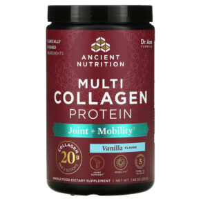 Thực phẩm chức năng Dr. Axe / Ancient Nutrition Multi Collagen Protein Joint + Mobility Vanilla 7.48 oz (212 g) 816401022325
